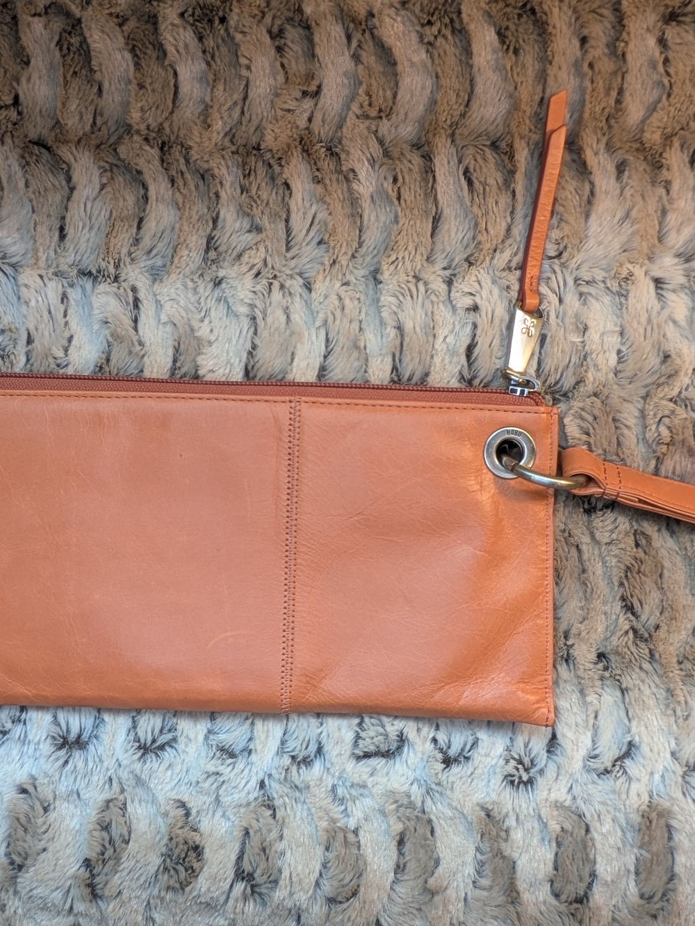 Bag | HOBO Vida Vintage Leather Wristlet Clutch Wallet Organizer Orange Sunset - Picture 3 of 9